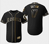 Angels 17 Shohei Ohtani Black Gold Flexbase Jersey Dzhi,baseball caps,new era cap wholesale,wholesale hats